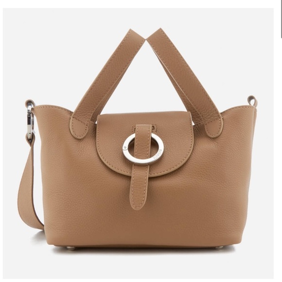 Meli Melo Rose Thela Cafe Latte Brown Leather Boho Hobo Purse Bag - Picture 1 of 16